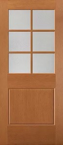 Vista Grande door, textured fir, 1/2 glass