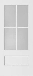 Vista Grande door, smooth white, 3/4 glass