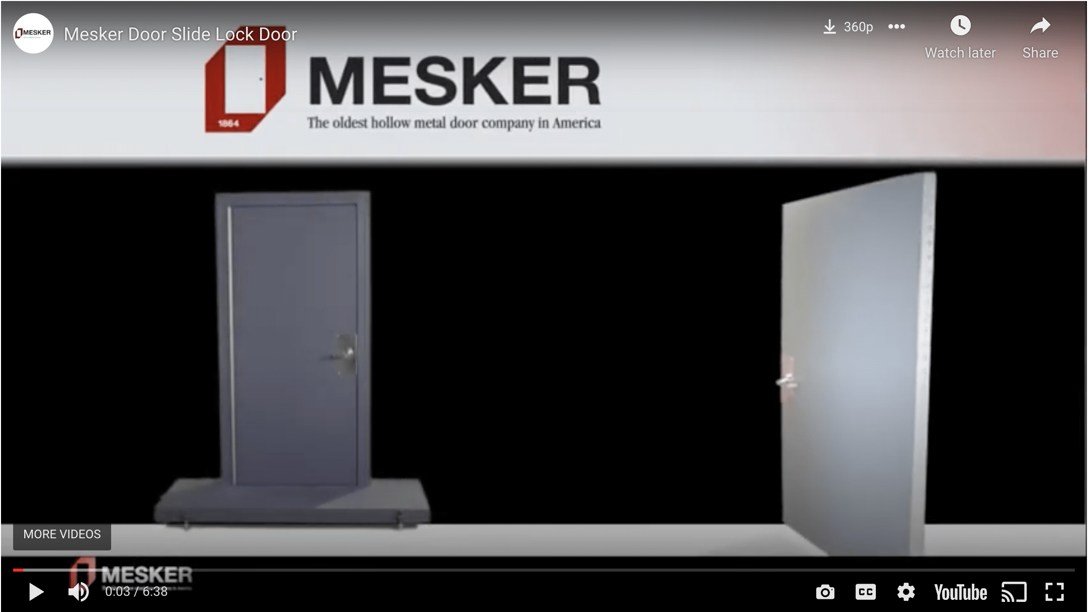 Mesker Door Slide Lock Door BWI Distribution
